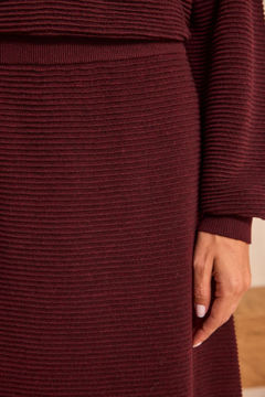 Picture of BURGUNDY DANCING SKIRT IN MIXED WOOL VERA